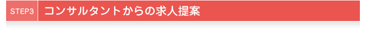 STEP3コンサルタントからの求人提案